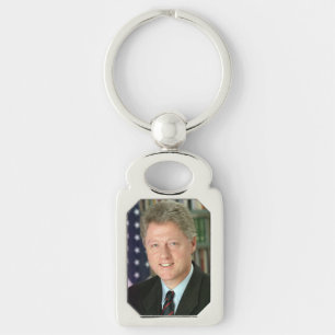 Witte Huis-foto van president Bill Clinton Sleutelhanger