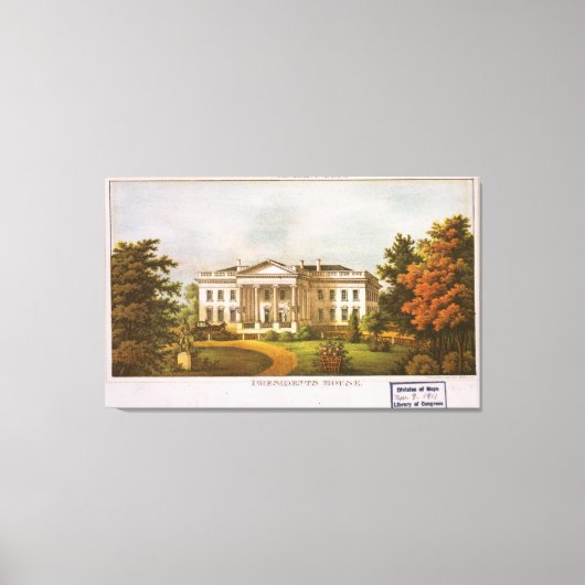Witte Huis Kunstwerk (1870) Canvas Afdruk (Voorkant)
