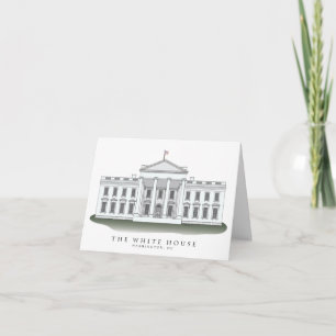 Witte Huis Notecards Kaart