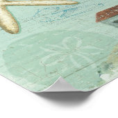 Witte Huis op strand Poster (Hoek)