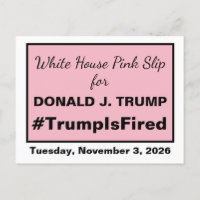 Witte Huis Pink Slip Trump ontslagen bij verkiezin