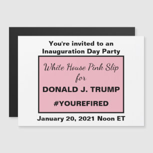 Witte Huis Pink Slip voor Ides of Trump Magnetische Uitnodiging