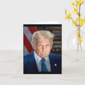 Witte Huis-portret Donald J Trump 2025 Kaart (Gele Bloem)