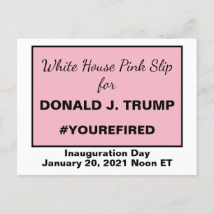 Witte Huis Roze Slip voor Trump Je bent ontslagen Briefkaart