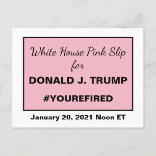 Witte Huis Roze Slip voor Trump Resistance Lijst Briefkaart