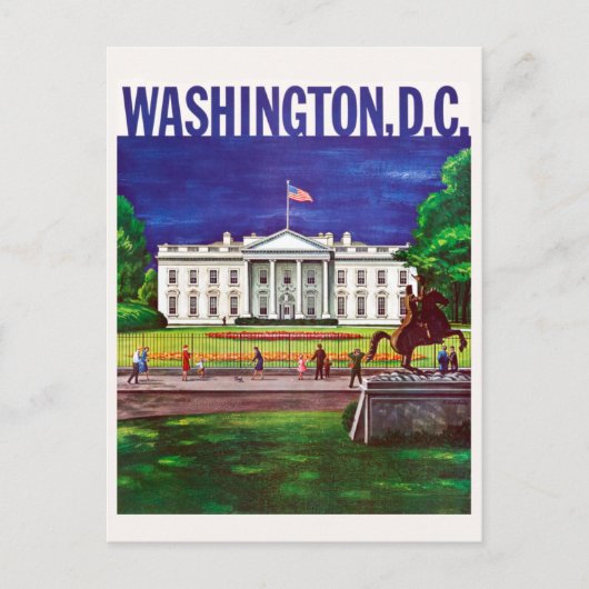  Witte Huis Washington DC-reizen Briefkaart (Voorkant)
