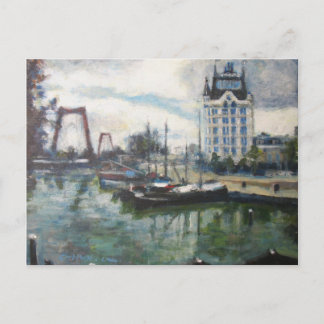 Witte Huis White House Rotterdam Fine-Art Painting Briefkaart
