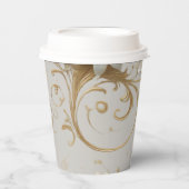 Witte Hummingbird Fancy papieren beker met deksel (Voorkant)