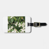 Witte Hydrangea Bloem Bagage Label Beschrijving (Voorkant horizontaal)