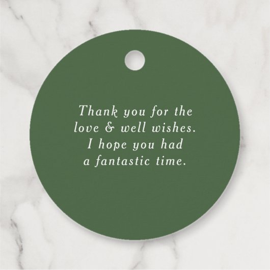 Witte Hydrangea Bloemen Krans Baby shower Bedankjes Labels (Achterkant)