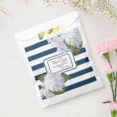 Witte Hydrangea bloementuin Navy Blue Dank u Bedankzakje (Gezegeld)