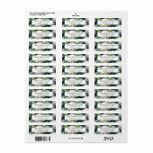 Witte Hydrangea Botanical Custom Return Adres Etiket (Full Sheet)