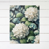 Witte Hydrangea Botanische Schilderij Legpuzzel