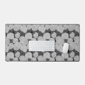 Witte hydrangea bureaumat (Keyboard & Muis)