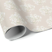 Witte Hydrangea Collectie Cadeaupapier (Rol Hoek)