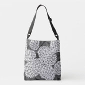 Witte hydrangea crossbody tas (Achterkant)