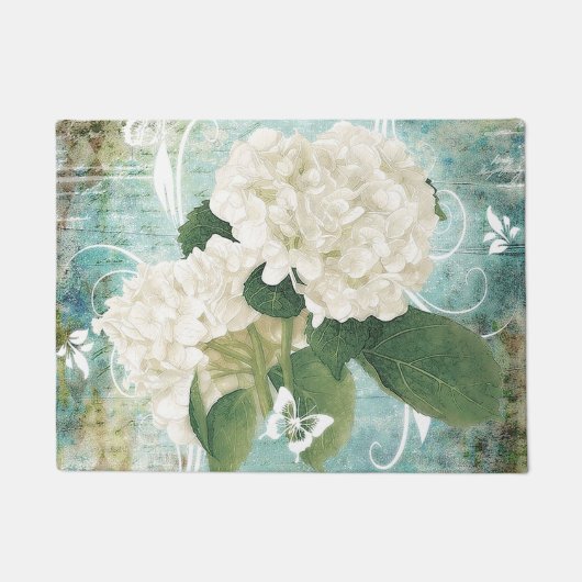 Witte hydrangea deurmat (Voorkant)