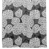 Witte hydrangea douchegordijn (Voorkant)