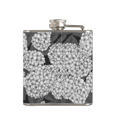 Witte hydrangea heupfles (Achterkant)