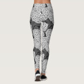 Witte hydrangea leggings (Achterkant)