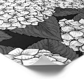 Witte hydrangea poster (Hoek)