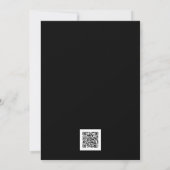 Witte Hydrangea QR-code Oefen Diner Uitnodiging (Achterkant)