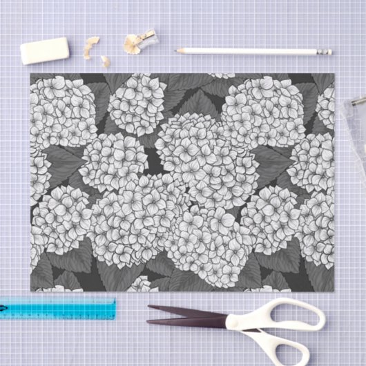 Witte hydrangea tissuepapier (Craft)