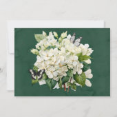 Witte Hydrangea Vlinder Bruiloft RSVP Kaarten (Achterkant)