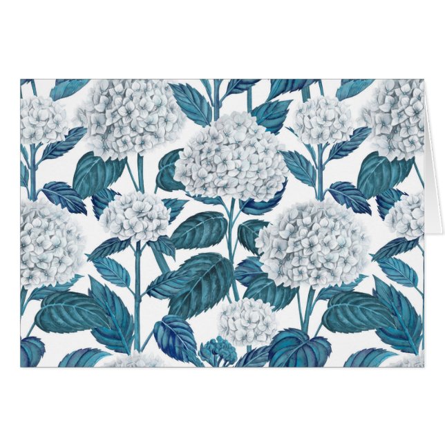 Witte hydrangea waterverf (Voorkant Horizontaal)