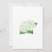 Witte Hydrangea Waterverf Botanisch Baby shower Kaart (Achterkant)