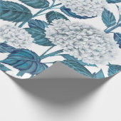 Witte hydrangea waterverf cadeaupapier (Hoek)