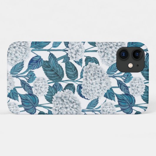 Witte hydrangea waterverf Case-Mate iPhone case (Achterkant (horizontaal))