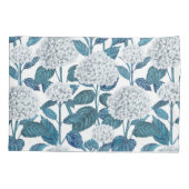 Witte hydrangea waterverf kussensloop (Achterkant)