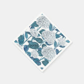 Witte hydrangea waterverf servet (Hoek)