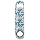 Witte hydrangea waterverf speed flessenopener (Voorkant)