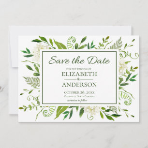Witte Hydrangeas Bloemen Waterverf Foto Bruiloft Save The Date