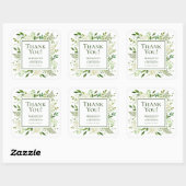 Witte Hydrangeas bloemenbruiloft dank u Vierkante Sticker (Vel)