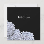 Witte Hydrangeas bruids douche uitnodiging (Achterkant)