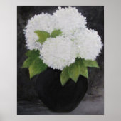 WITTE HYDRANGEAS Print, waarde Poster papier (mat) (Voorkant)