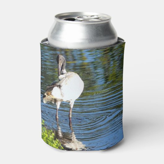 Witte ibis koelbox blikjeskoeler (Blikje Voorkant)