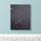 Witte Ideeën en Blackboards 3 Canvas (Insitu (Houten vloer))