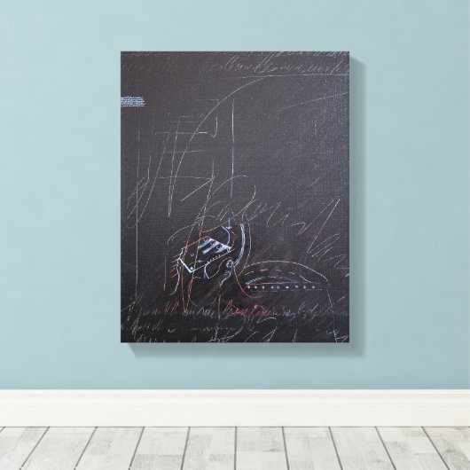 Witte Ideeën en Blackboards 3 Canvas (Insitu (Houten vloer))