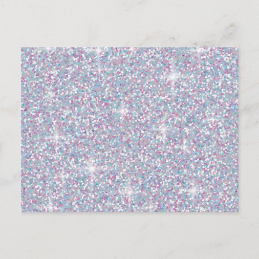 Witte ijsglitter briefkaart (Voorkant)