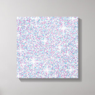 Witte ijsglitter canvas afdruk