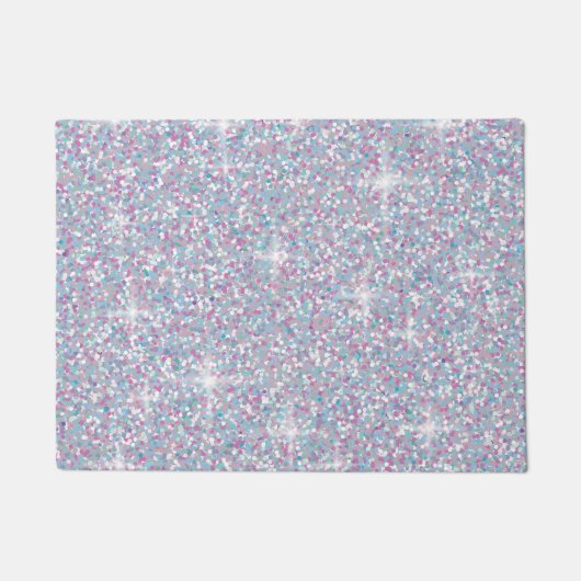 Witte ijsglitter deurmat (Voorkant)