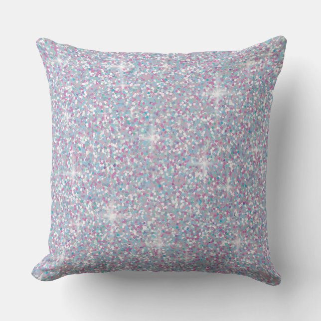 Witte ijsglitter kussen (Voorkant)