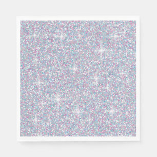 Witte ijsglitter servetten