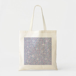 Witte ijsglitter tote bag
