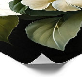 Witte Impatiens Bloemenkunst Print Poster (Hoek)