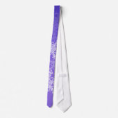 Witte Indigo Sneeuwvlokken Minimalistische Kerst N Stropdas (Achterkant)